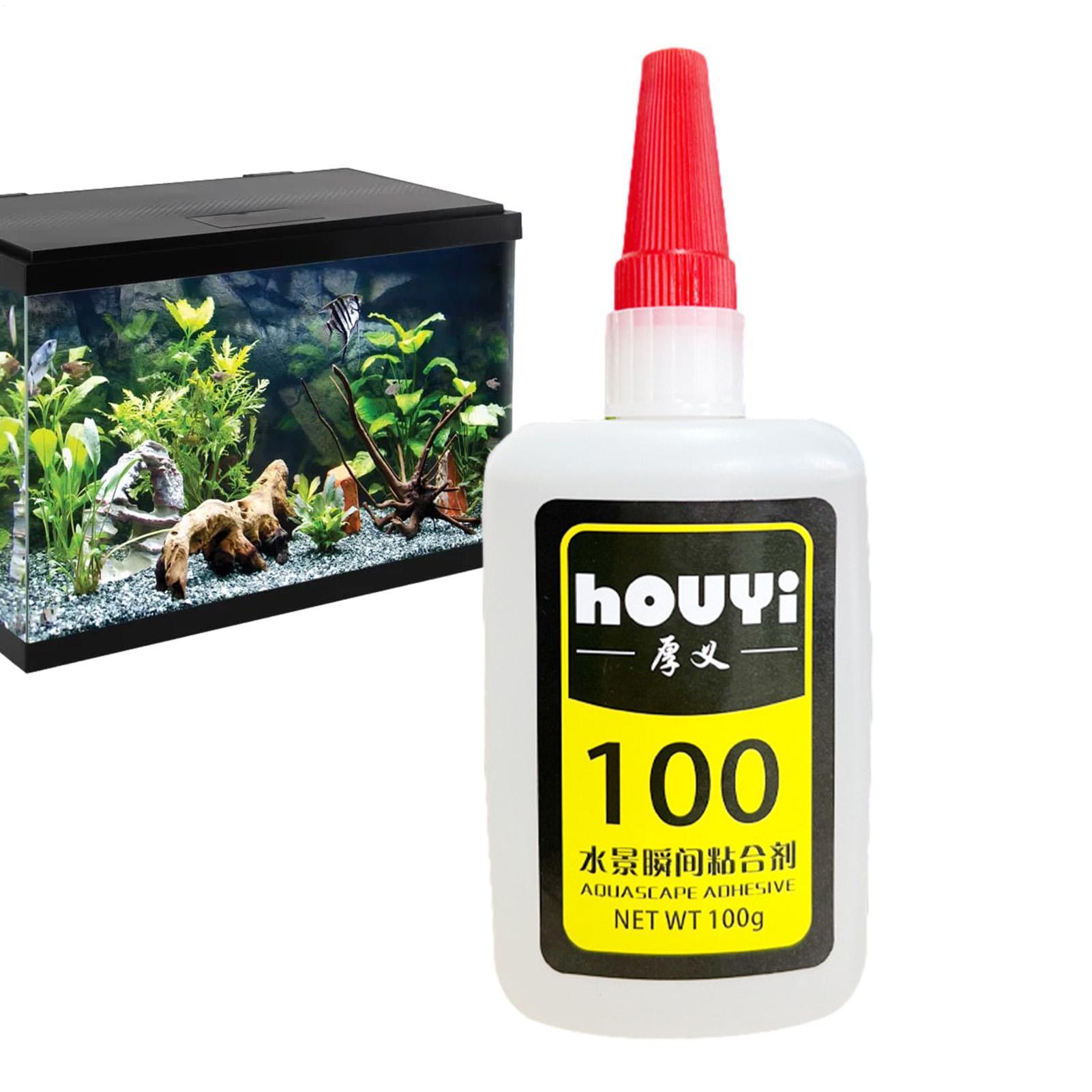 Aquarium Plant Glue - 50/100gクリアインスタントグルー アクアスケーピング 防水水槽用接着剤 長持ちする水槽用接着剤 植物用 ランダムな蓋の色