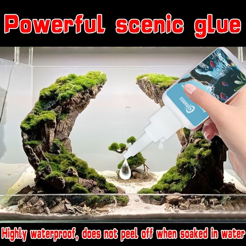 水槽用接着剤、速乾性モスと水草用接着剤、石、流木、水生植物、 - Aquarium Plant Glue のレビューと価格