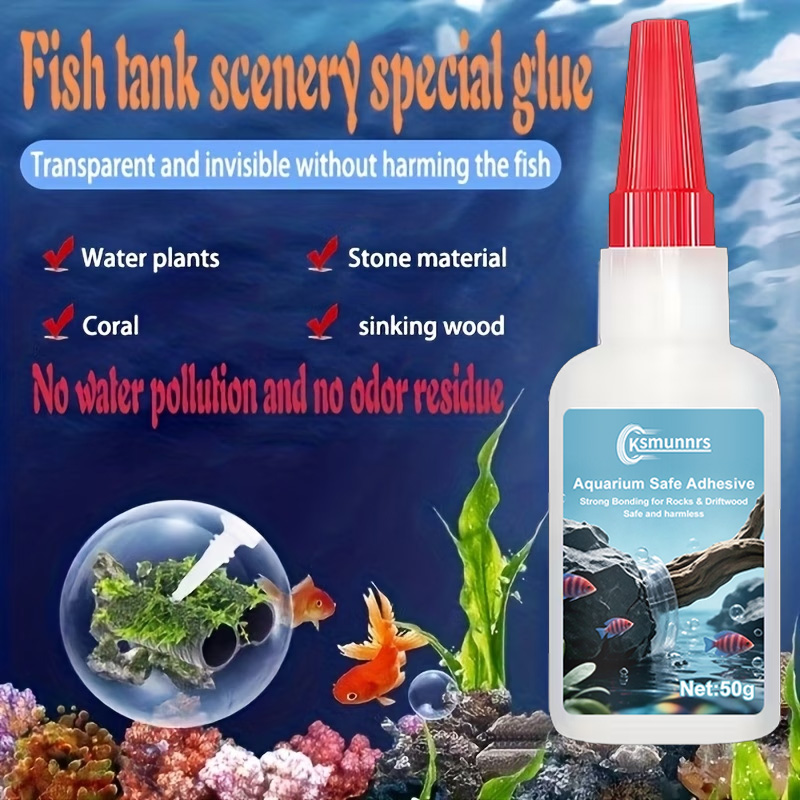 水槽用接着剤、速乾性モスと水草用接着剤、石、流木、水生植物、 - Aquarium Plant Glue のレビューと価格