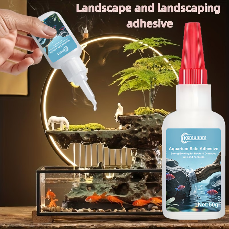 水槽用接着剤、速乾性モスと水草用接着剤、石、流木、水生植物、 - Aquarium Plant Glue のレビューと価格