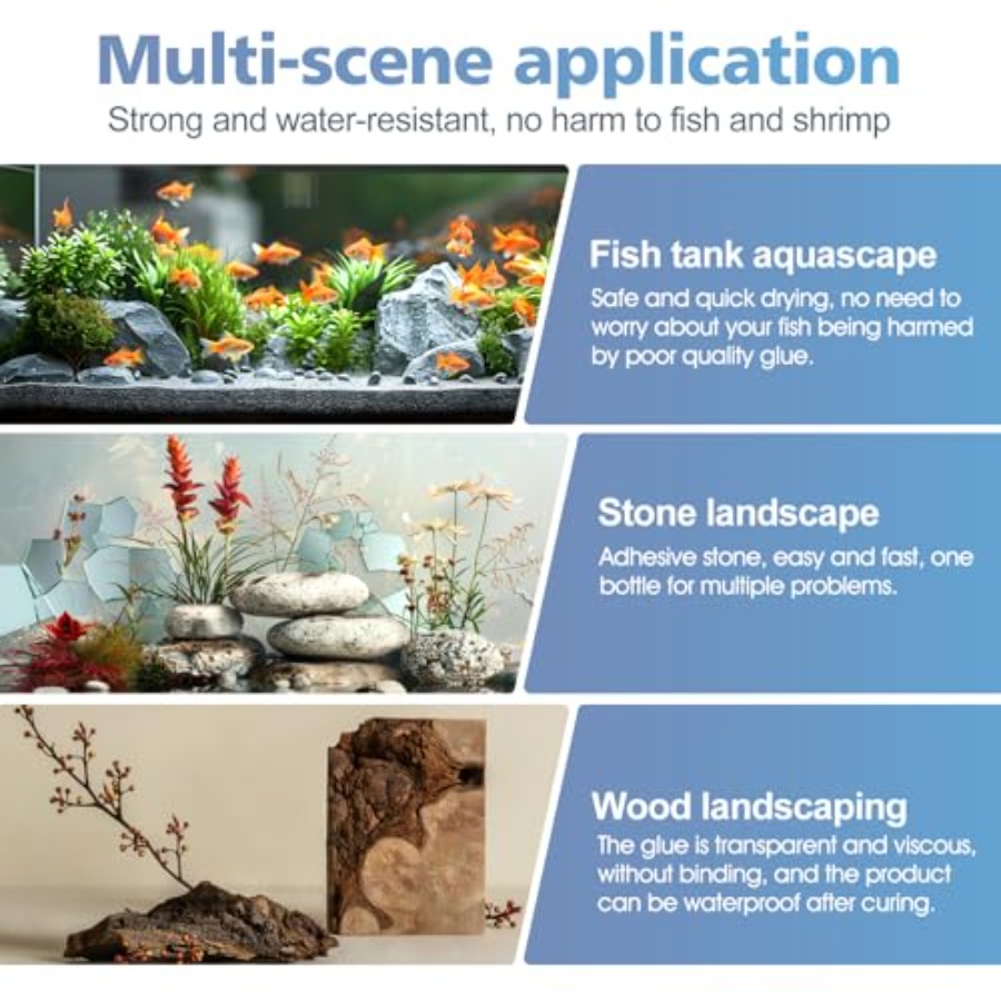 水槽用接着剤、スーパーリーフグルー、DIY植物、岩石、苔、サ - Aquarium Plant Glue のレビューと価格